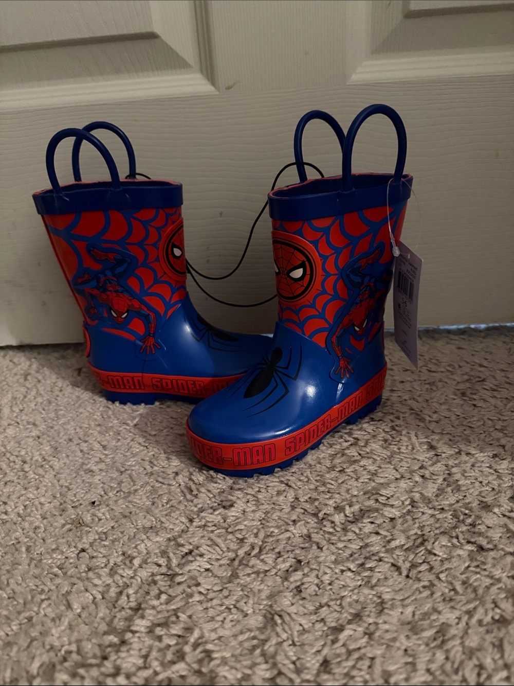 Marvel Kids Spider-Man Blue and Red Rain Boots